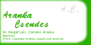 aranka csendes business card